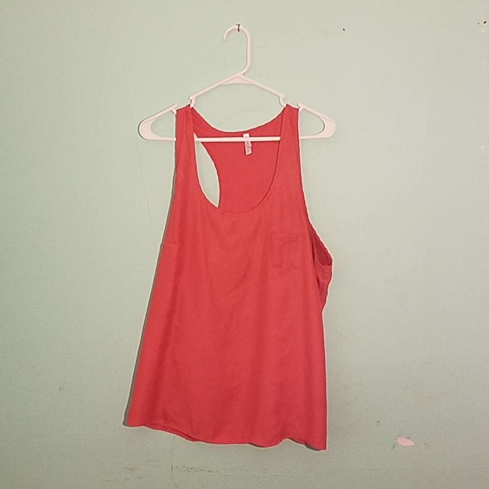 Silky flowy orange tank